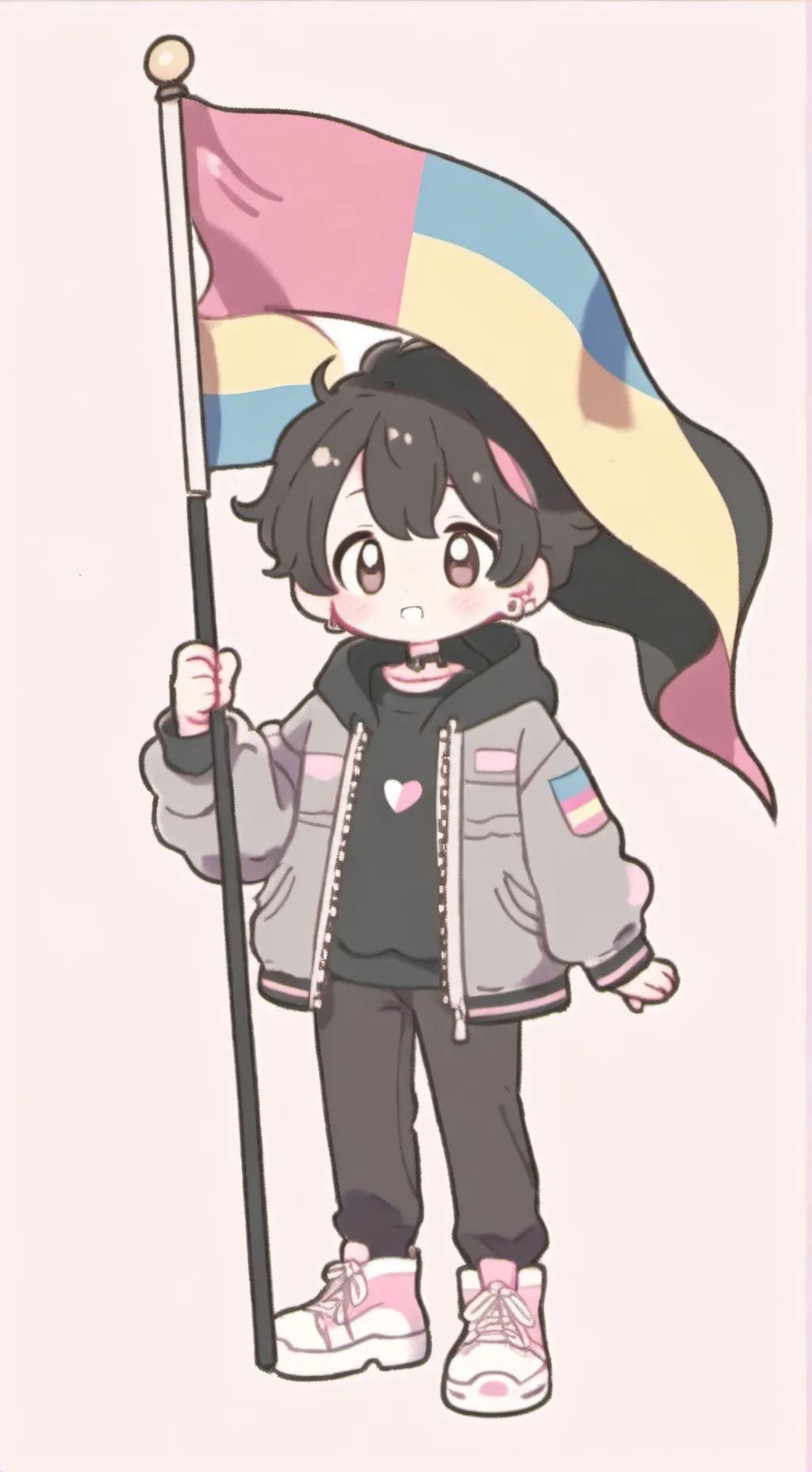 ai character: pansexual 🏳‍🌈💖💛💙 background