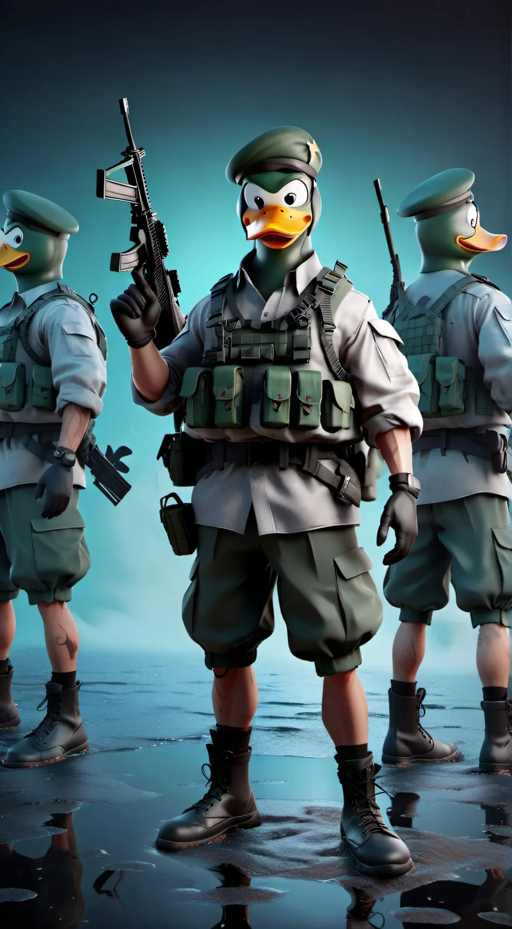 ai character: Duck background