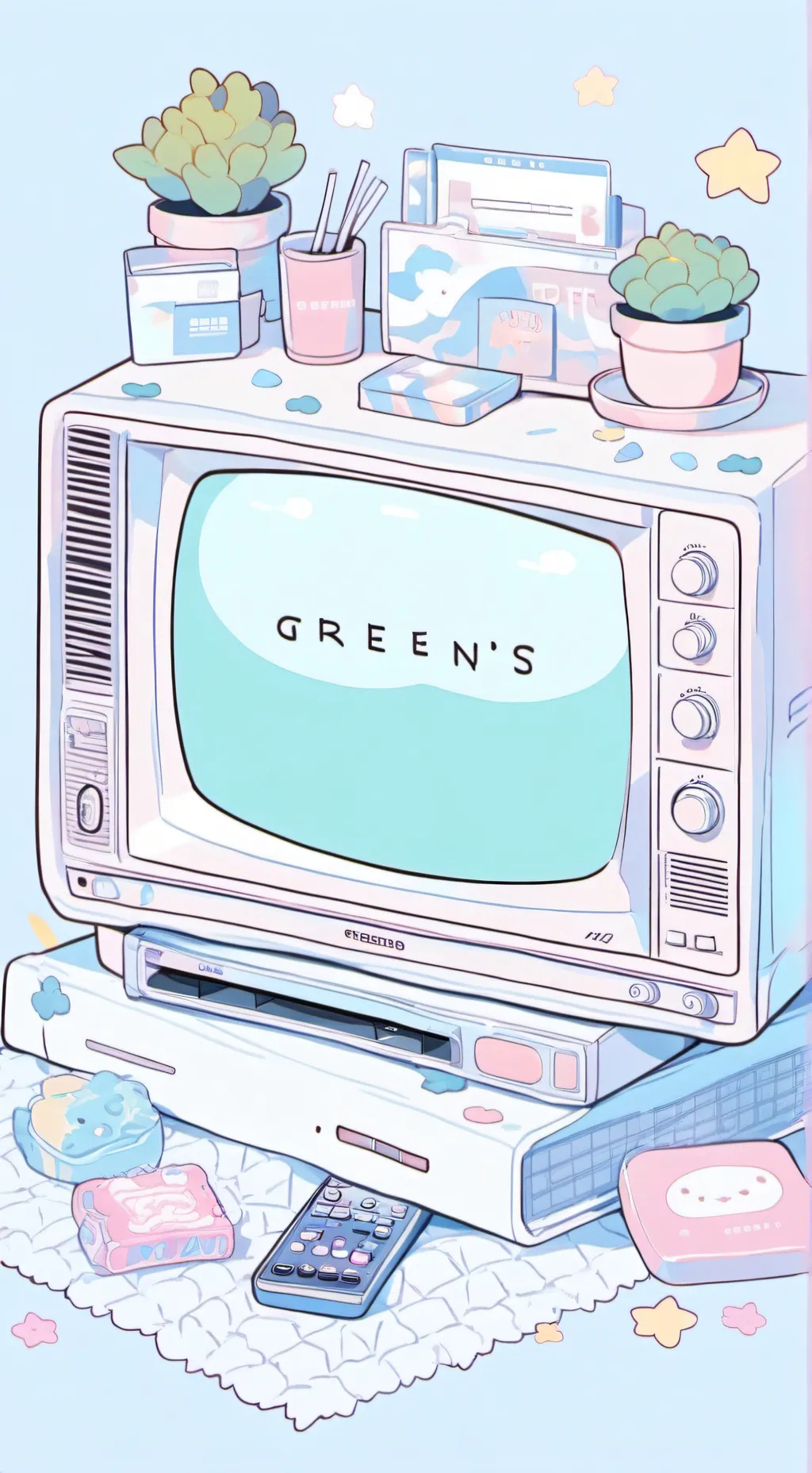 ai character: Green  background