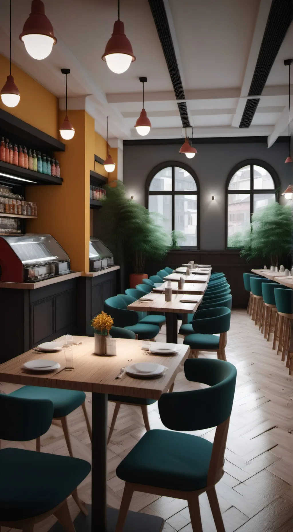 ai character: CAE CAFÉ AU background