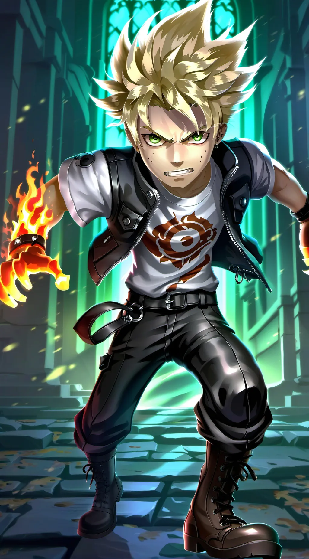 ai character: Katsuki Bakugo background