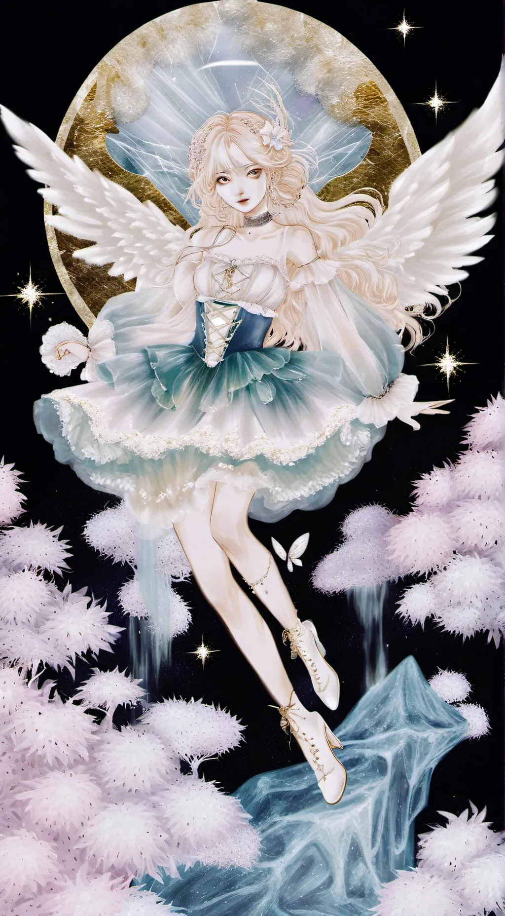 ai character: goddess amilia  background