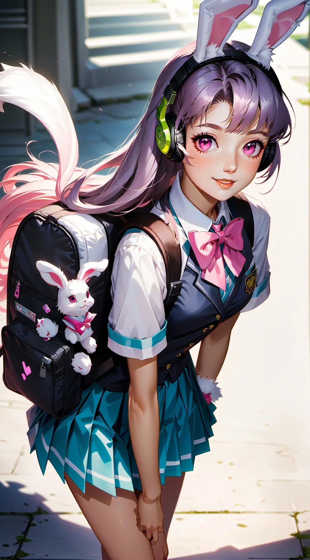 ai character: Miyako Usane background