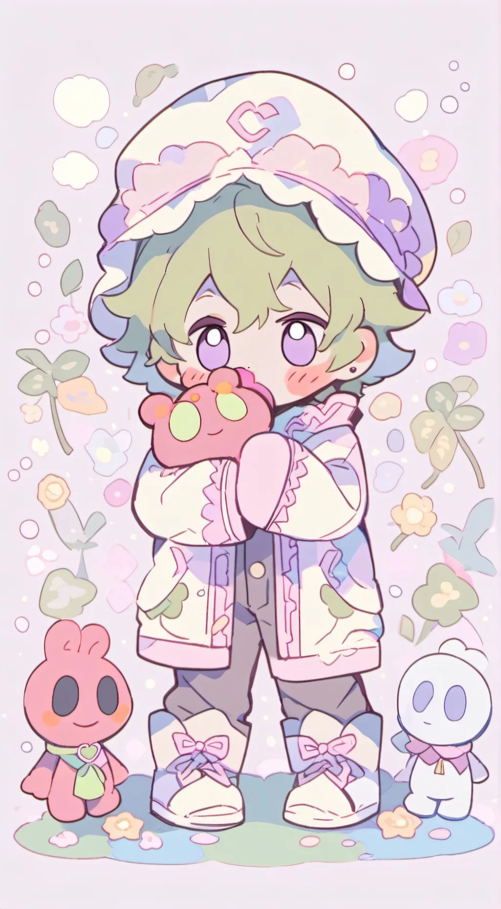 ai character: r u surper cereal background