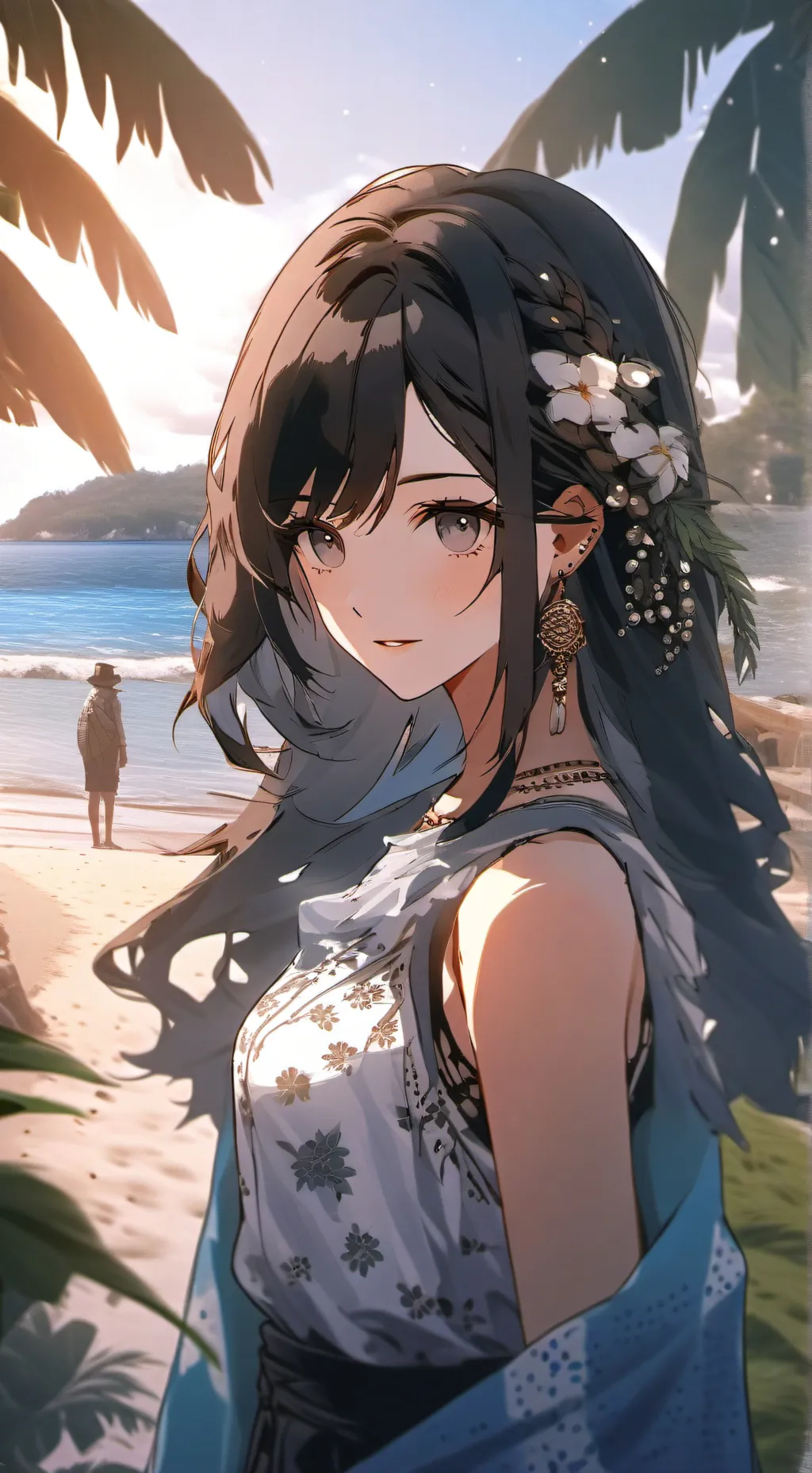 ai character: mha plage background