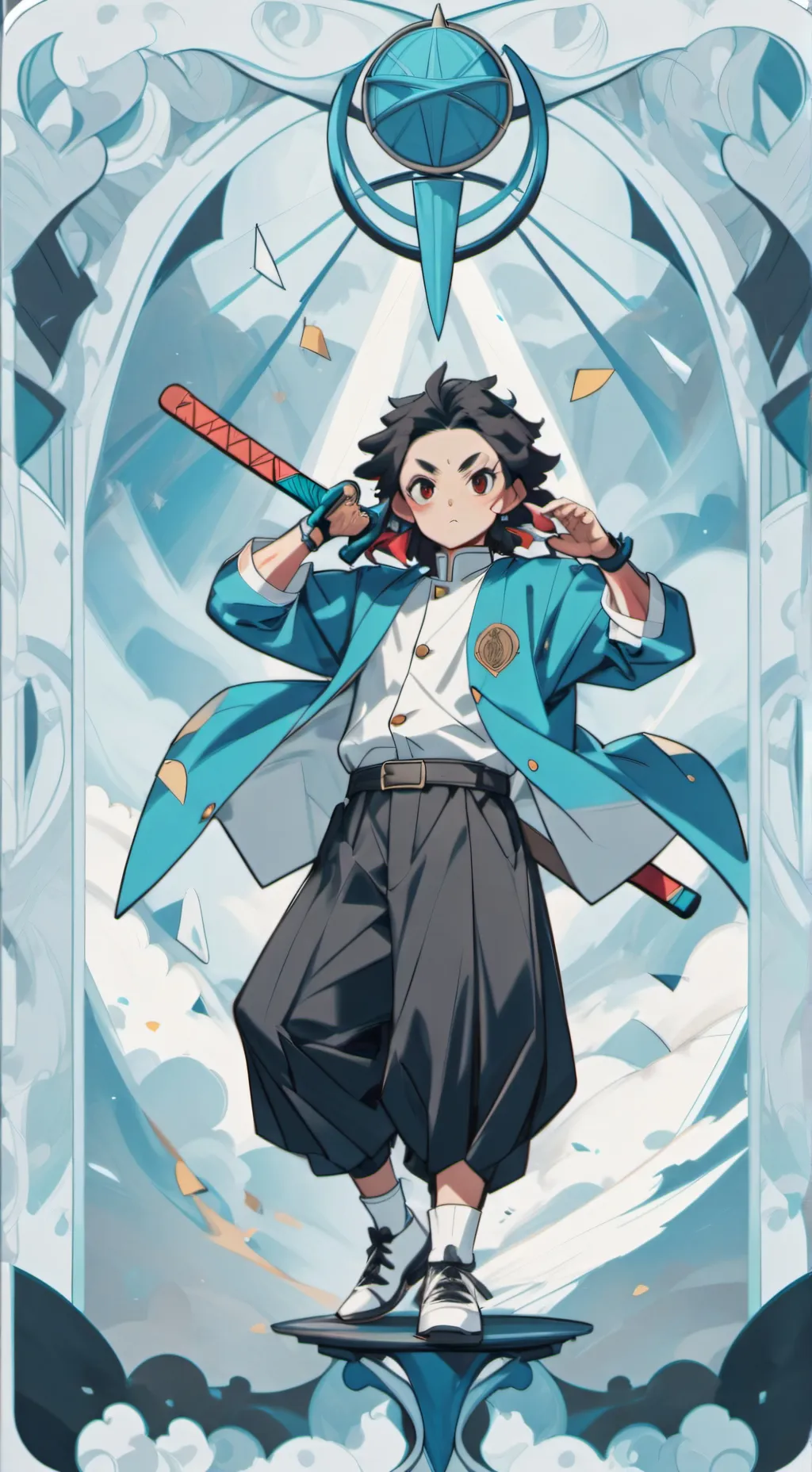 ai character: Kny basketball  background