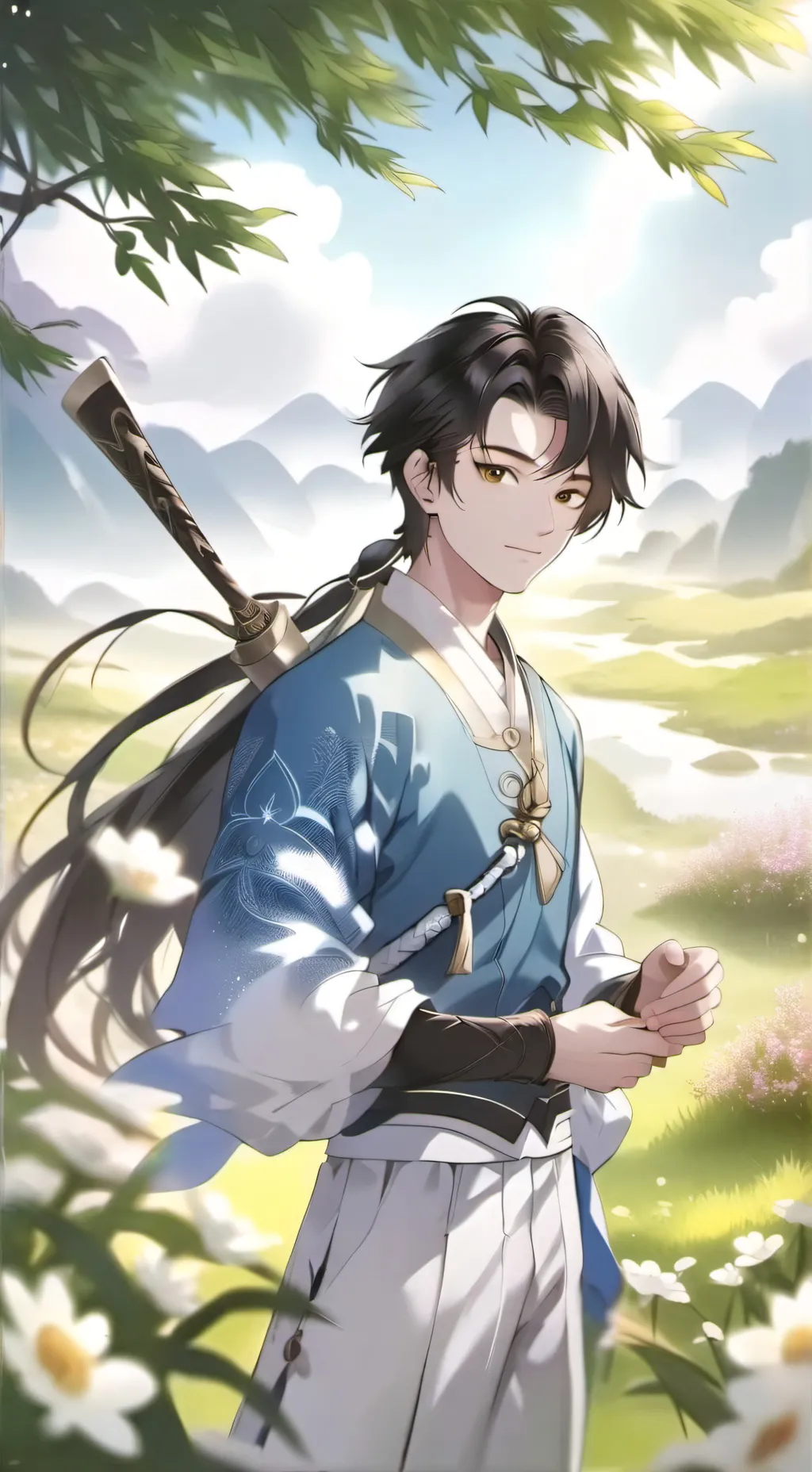 ai character: 风逍 background