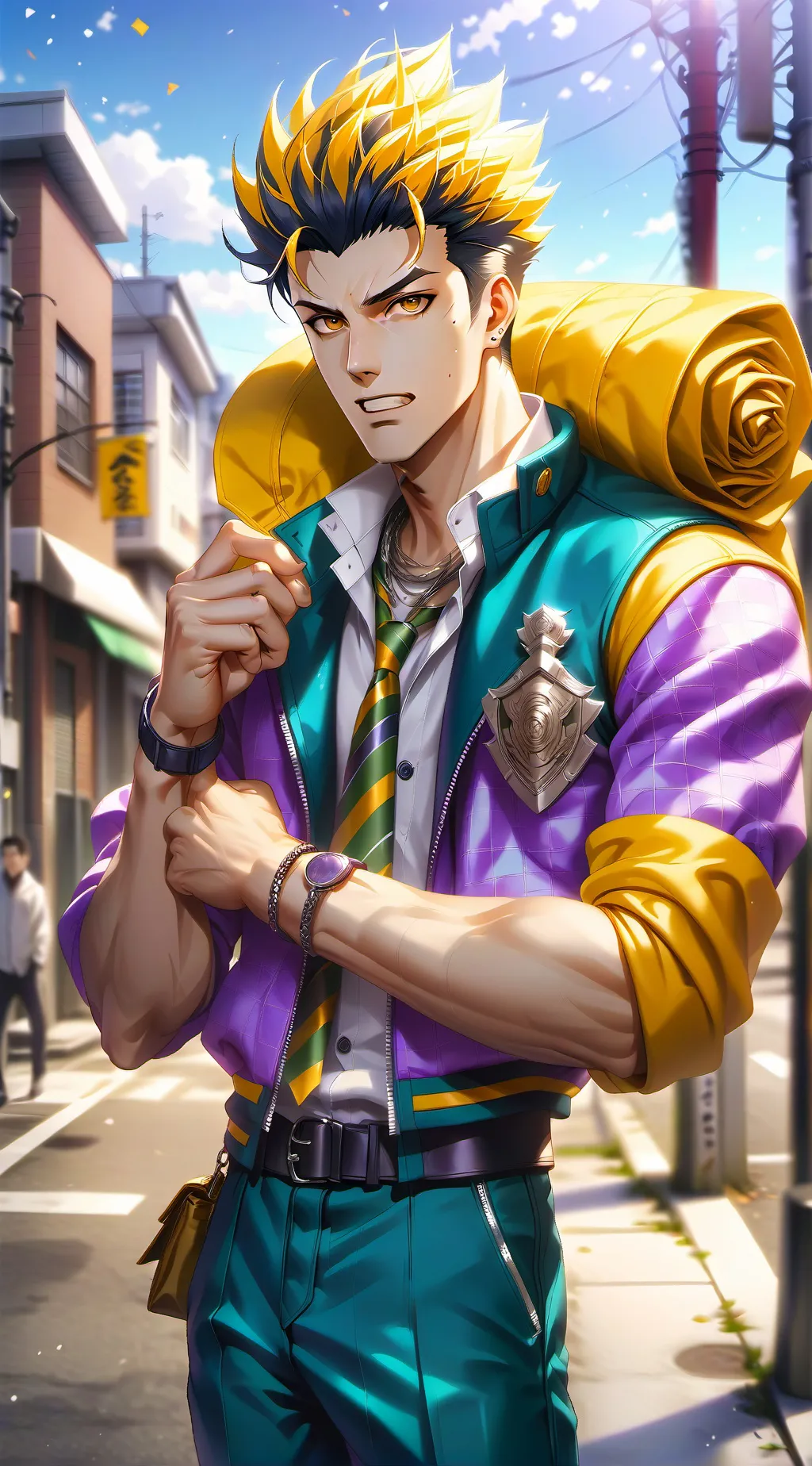 ai character: Okuyasu Nijimura background