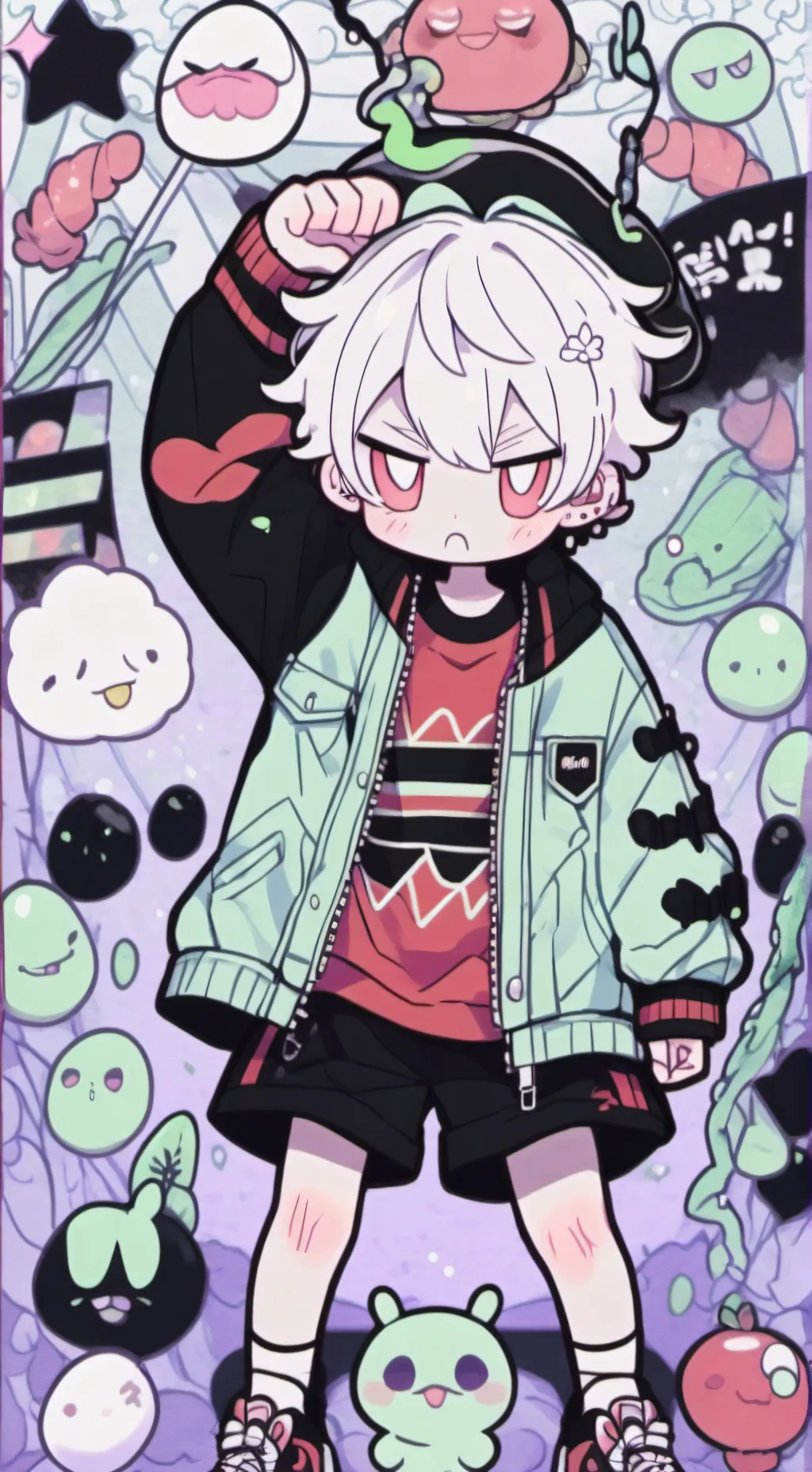 ai character: Shrimpo from Dw✿ background