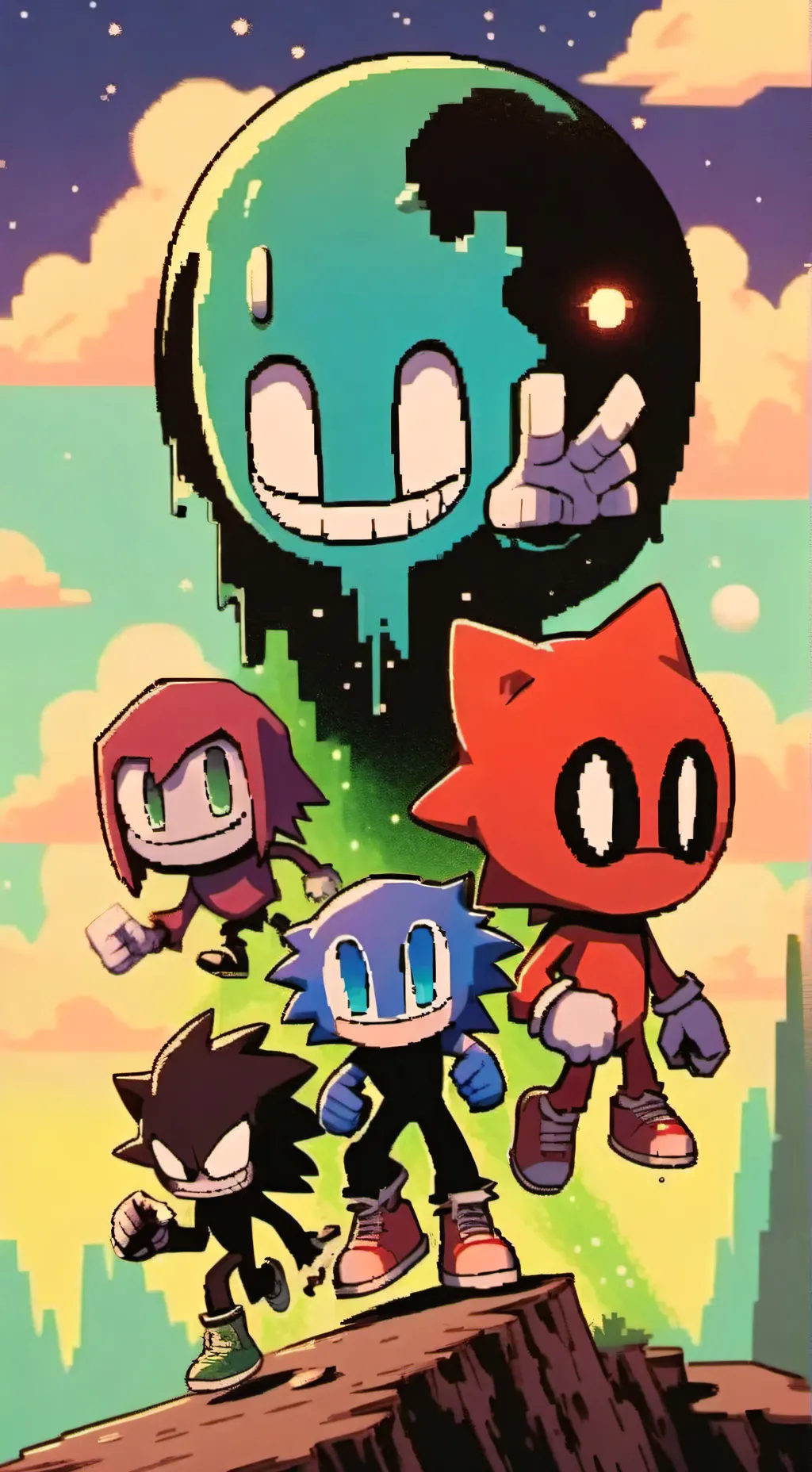 ai character: The cartoon univer background