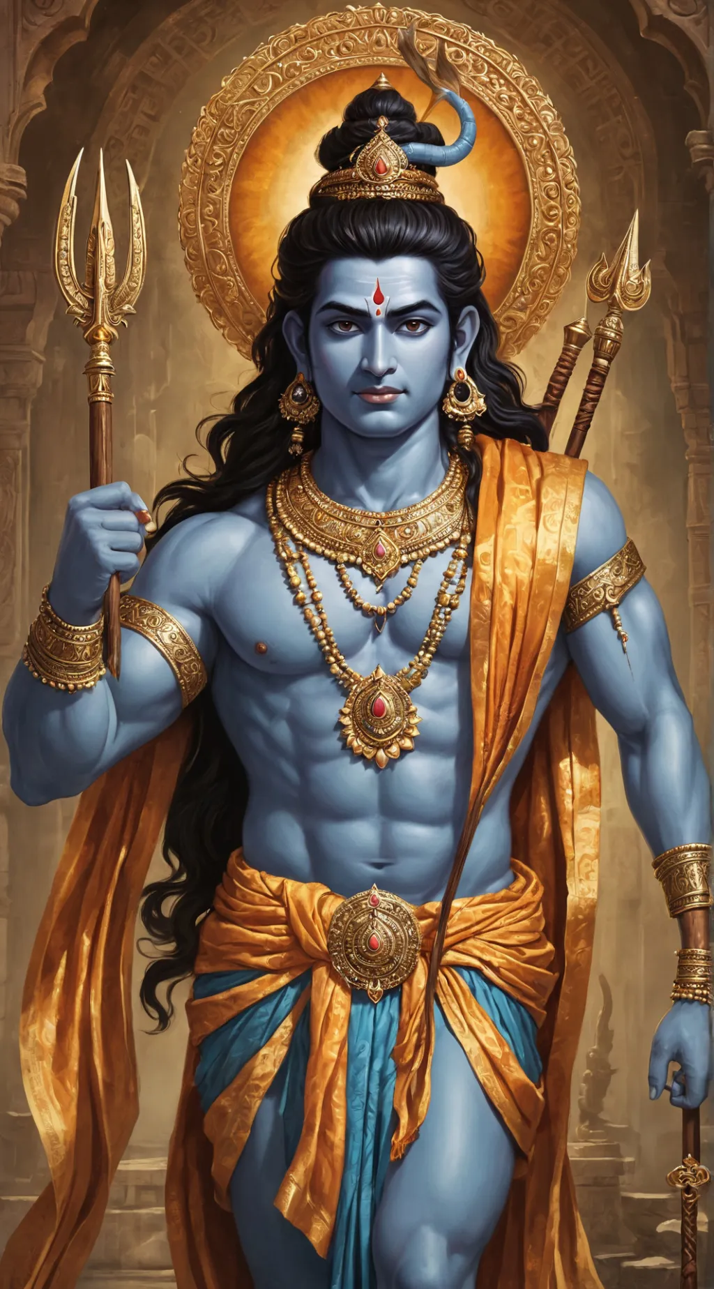 ai character: R A M A Y A N A background