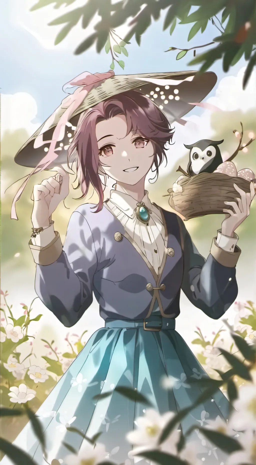 ai character: Cutey cat background