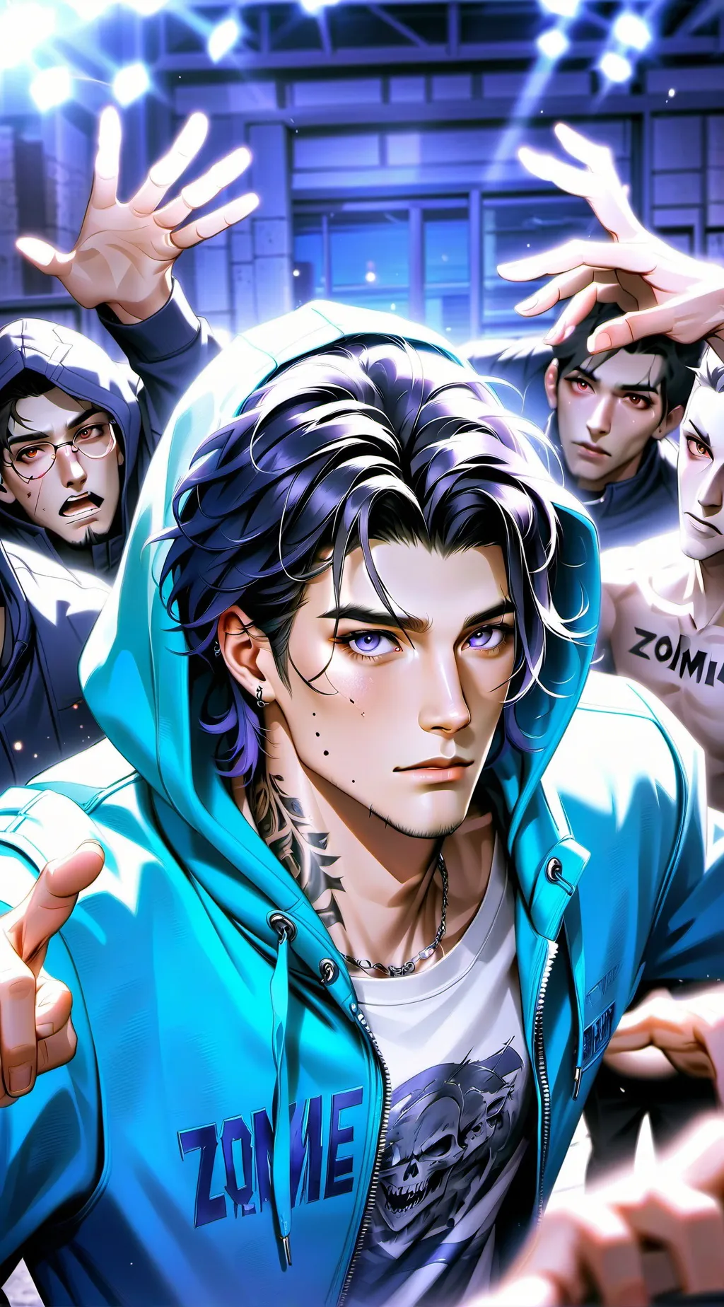 ai character: 🔬Gage Flamingo ☠️🧠 background