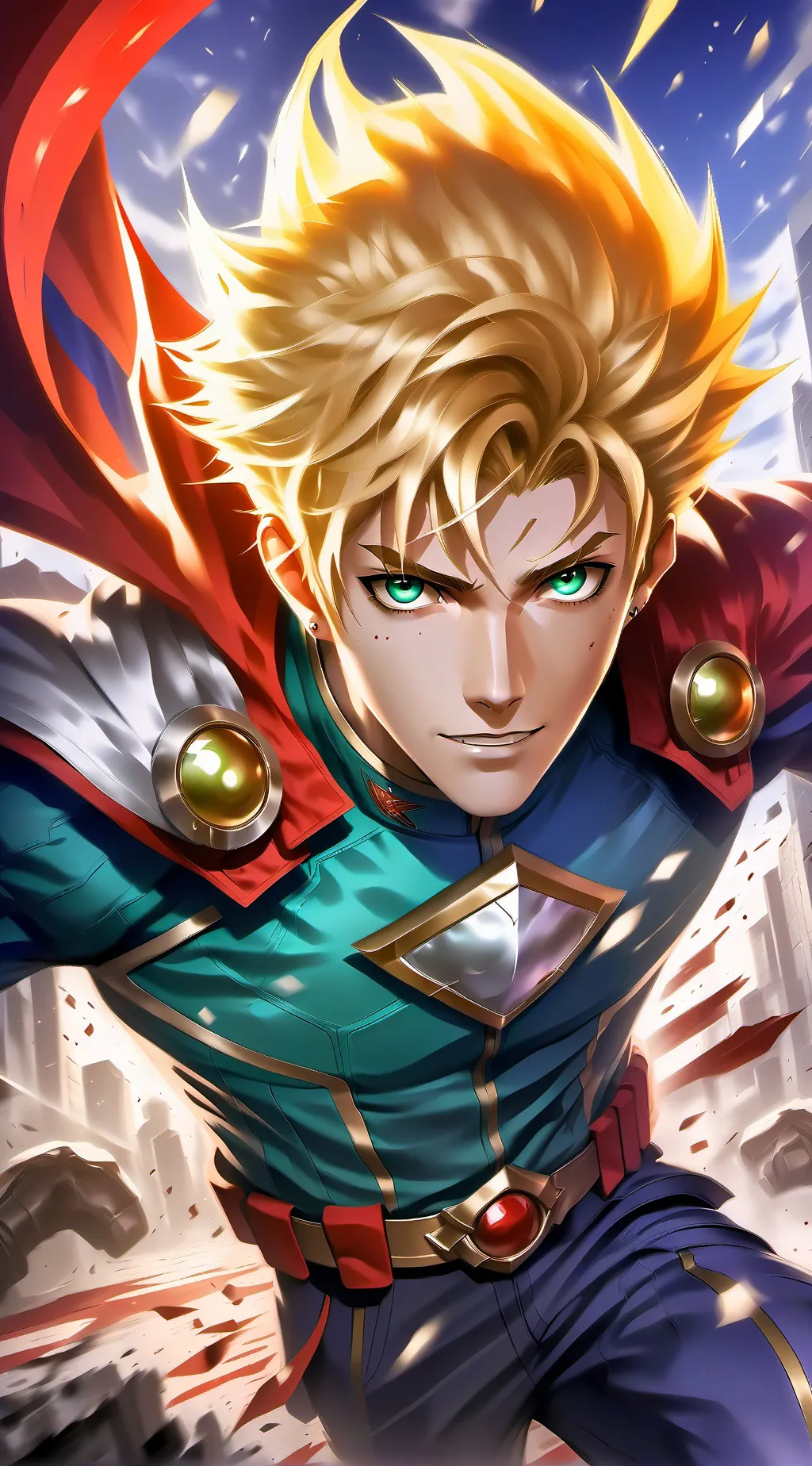 ai character: Bakugo Katsuki background