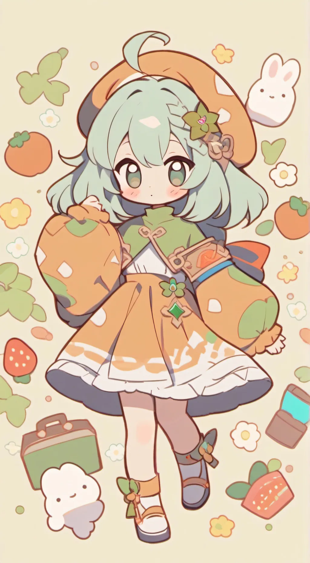 ai character: чибиковка background