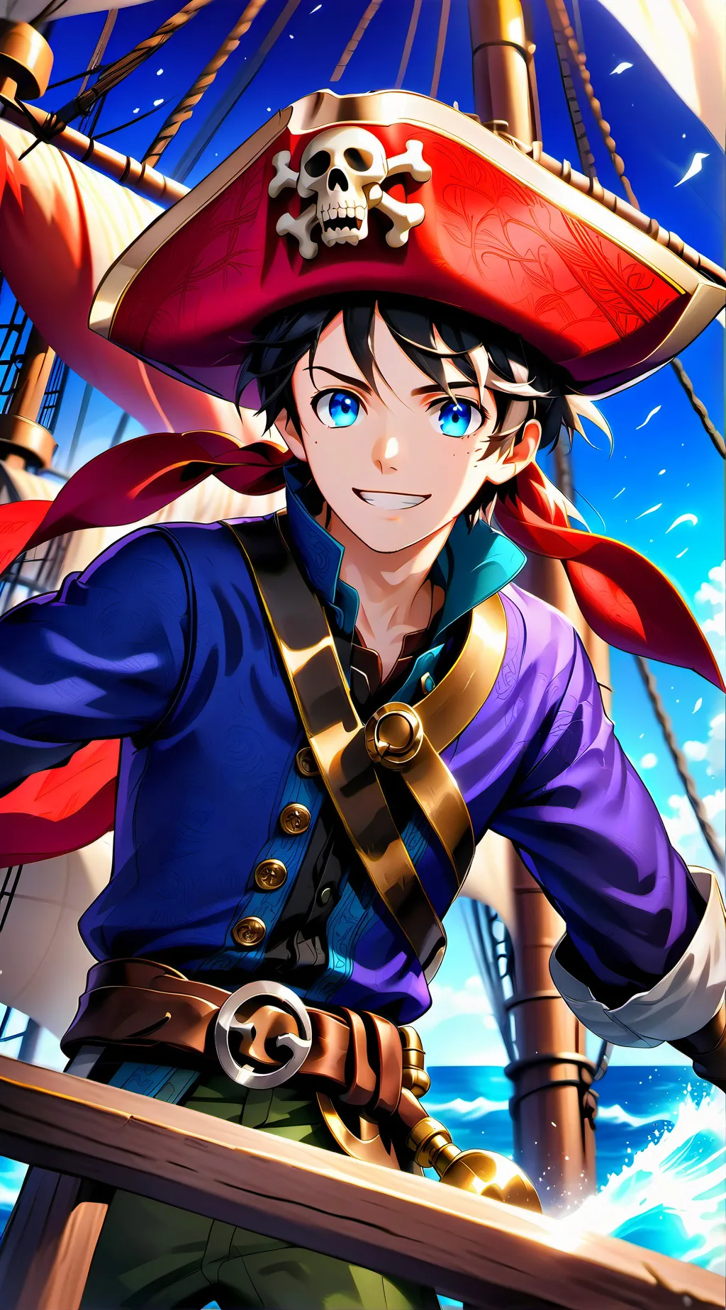 ai character: Luffy background