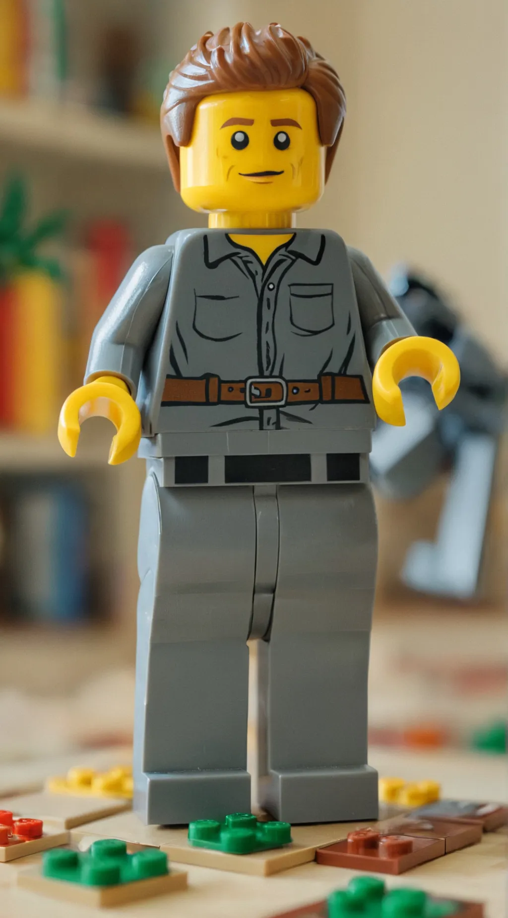 ai character: Lego man background