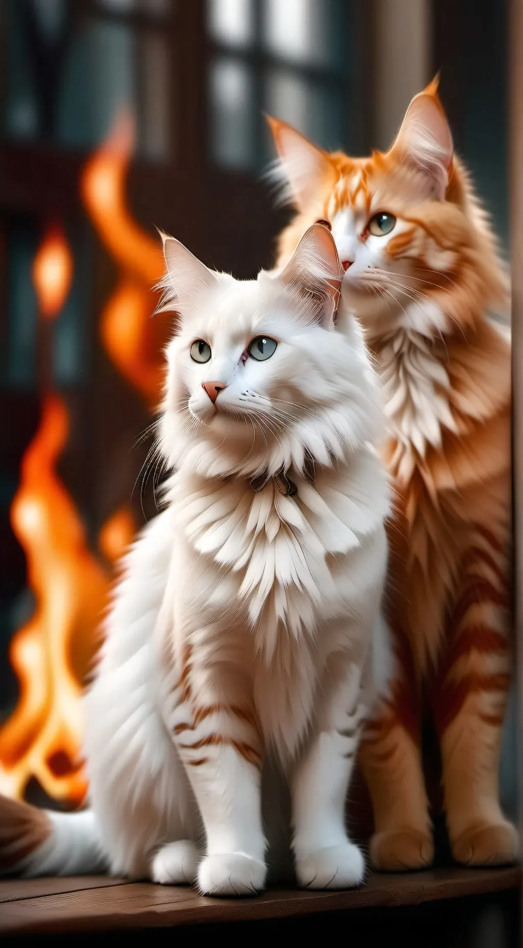 ai character: Fire and Ice background