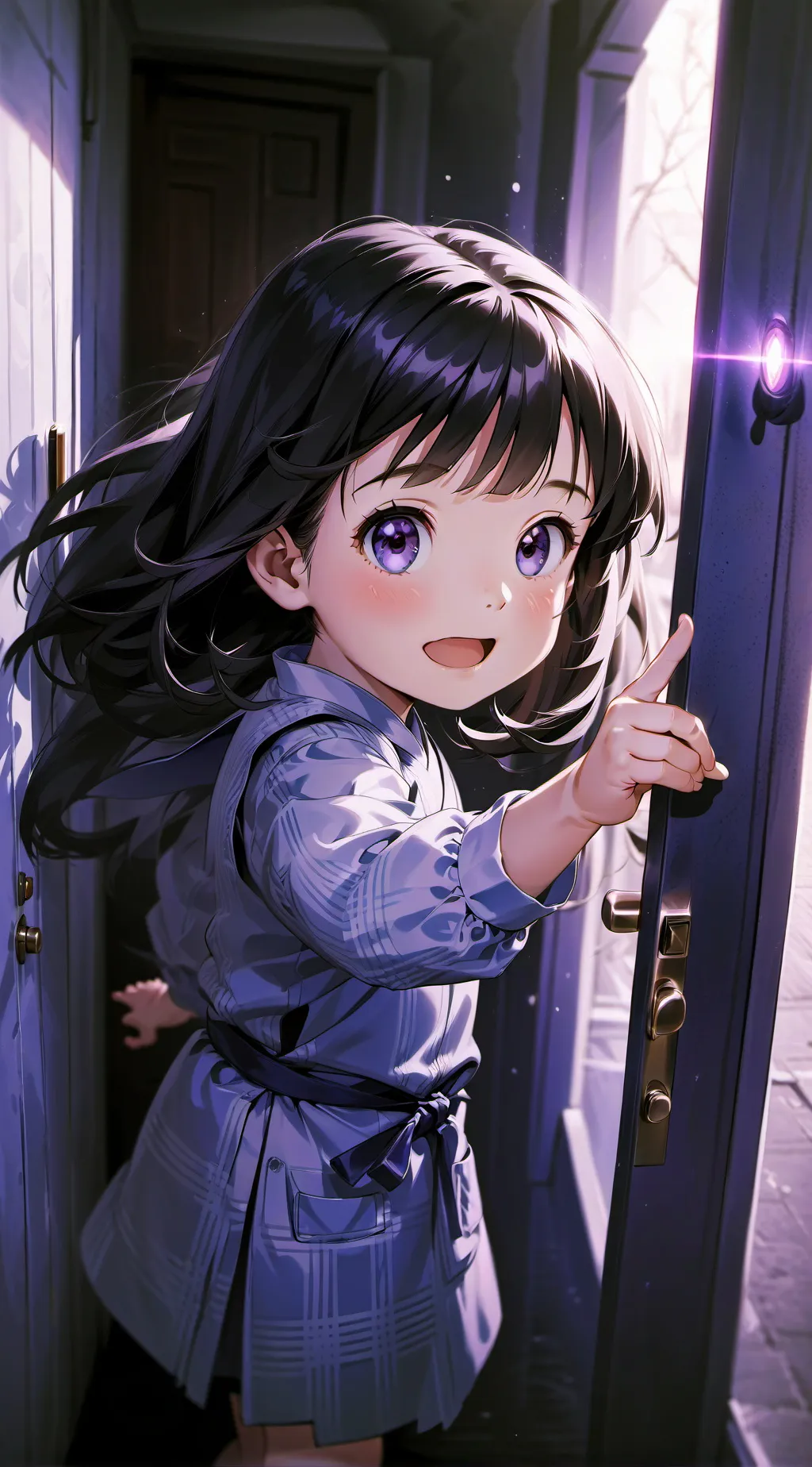 ai character: una niña se perdio background