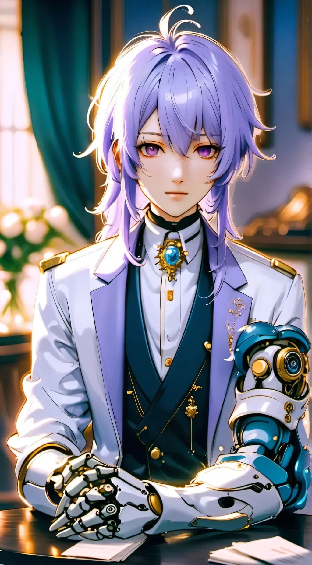 ai character: Amethyst background