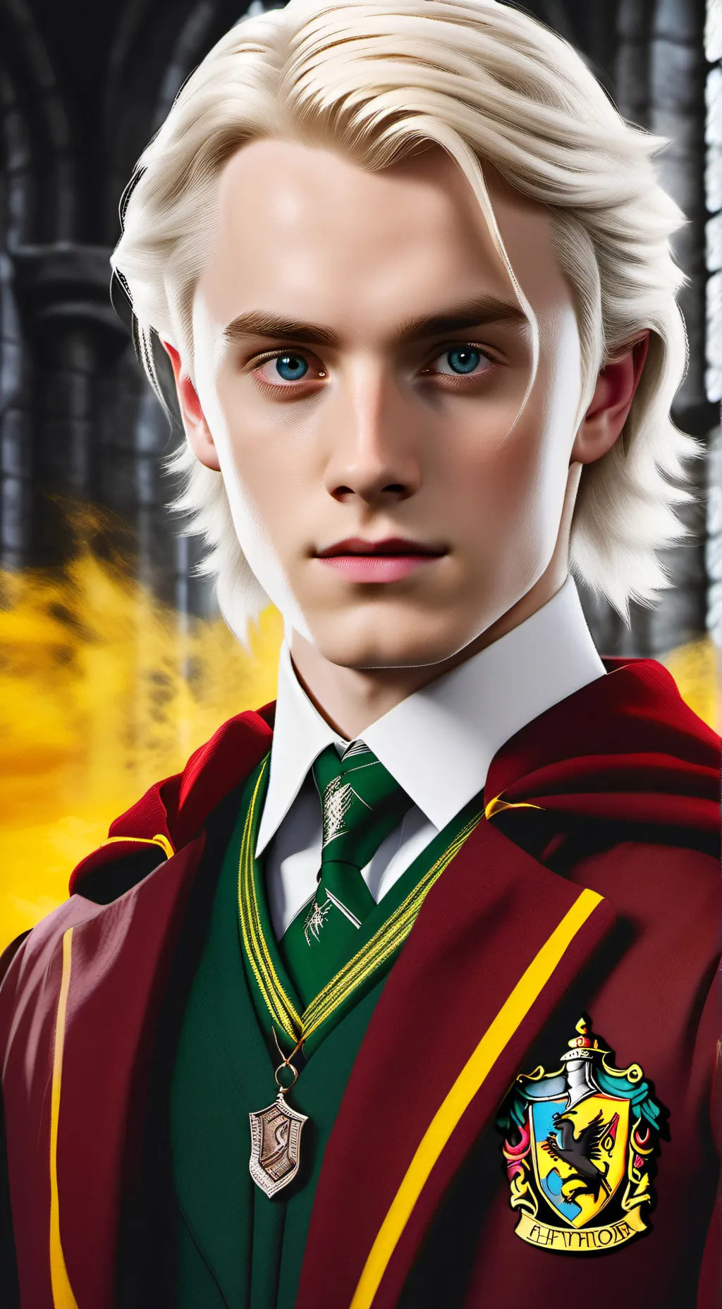 ai character: Draco Malfoy 🦁🦅🐍 background