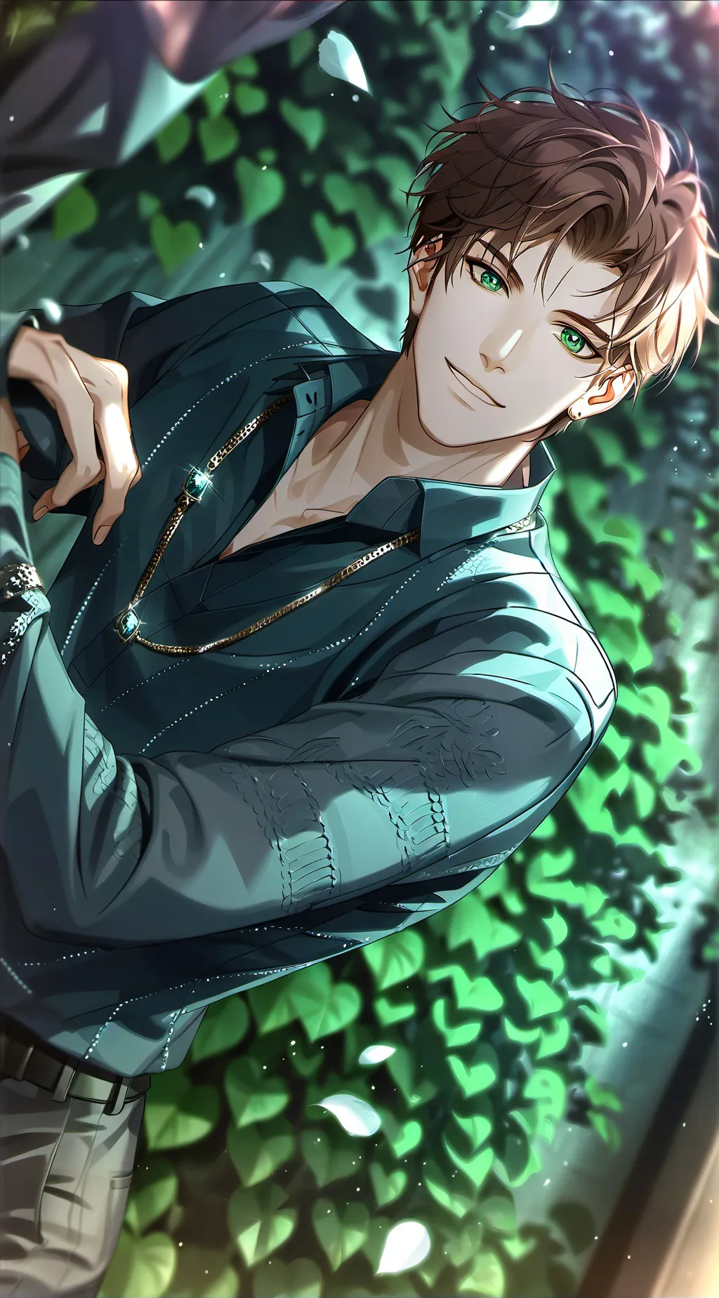 ai character: Handsome Procrastinator background