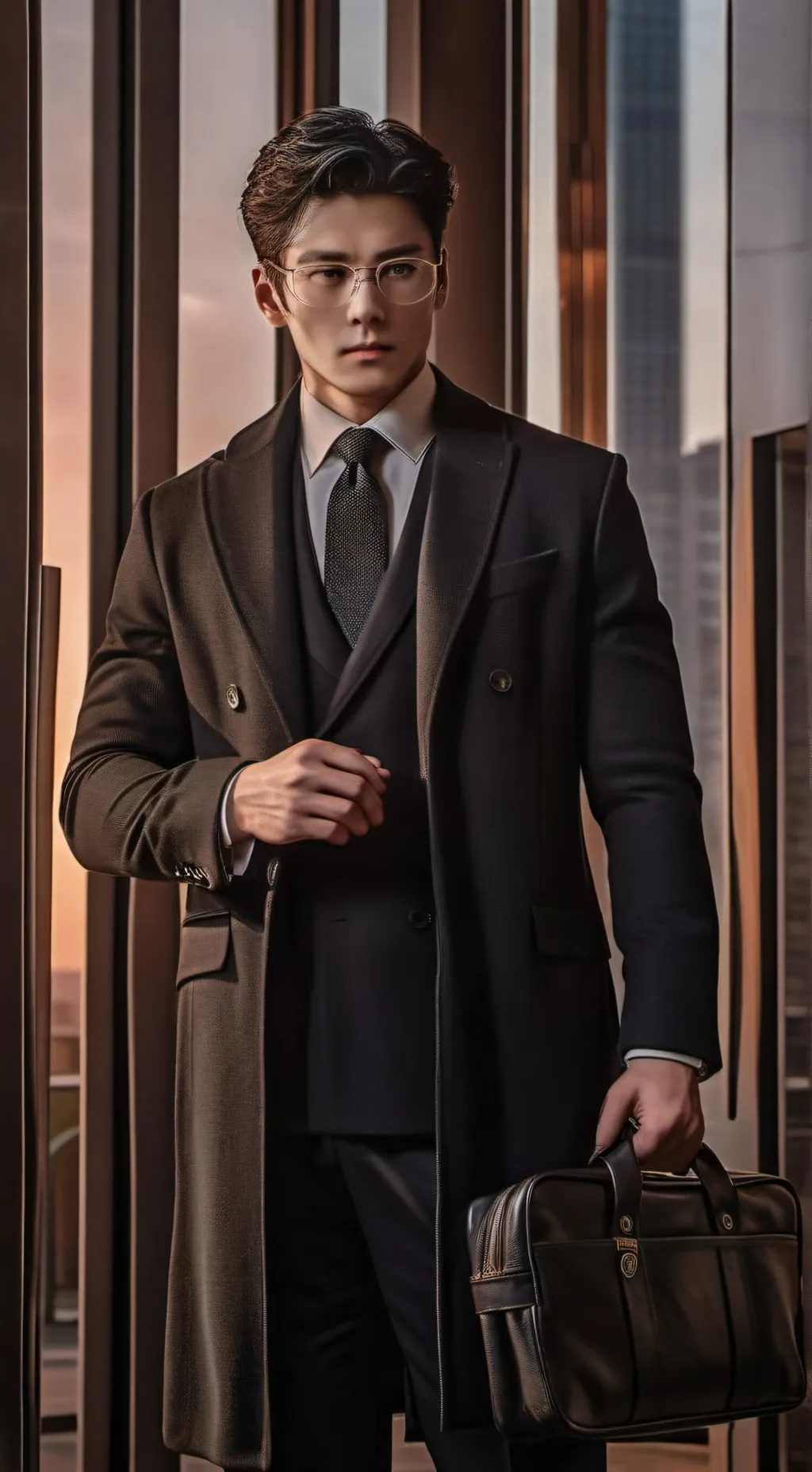 ai character: executor man  background