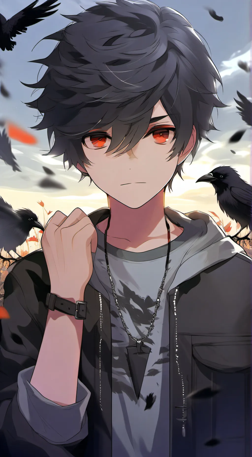 ai character: Fumikage Tokoyami background