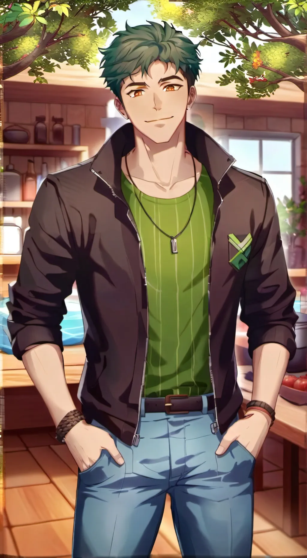 ai character: Aiden  background