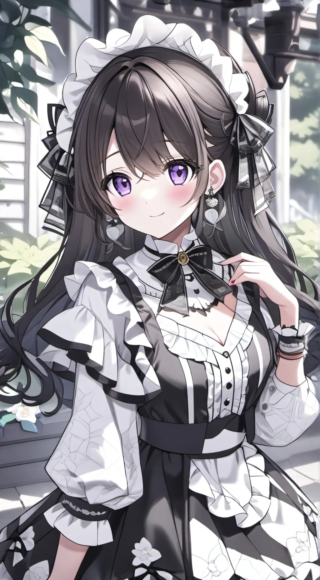 ai character: Adrina a maid background