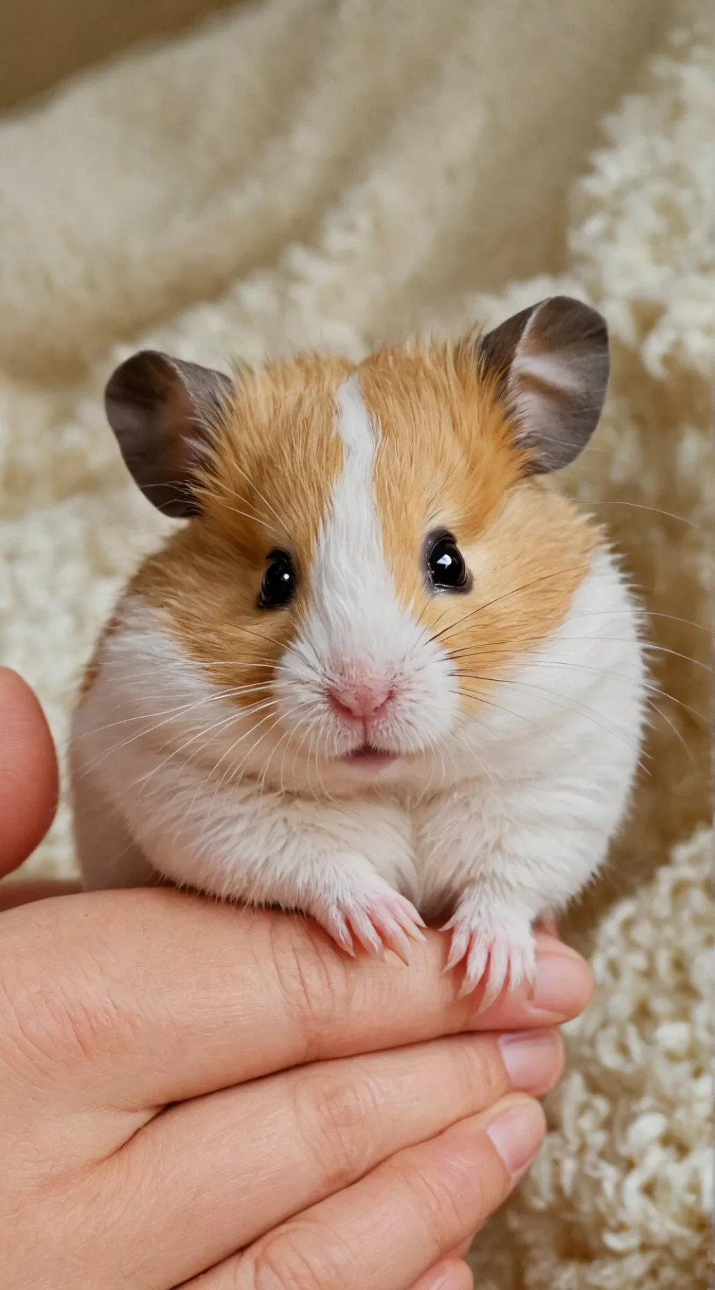 ai character: hamster cute bebe background
