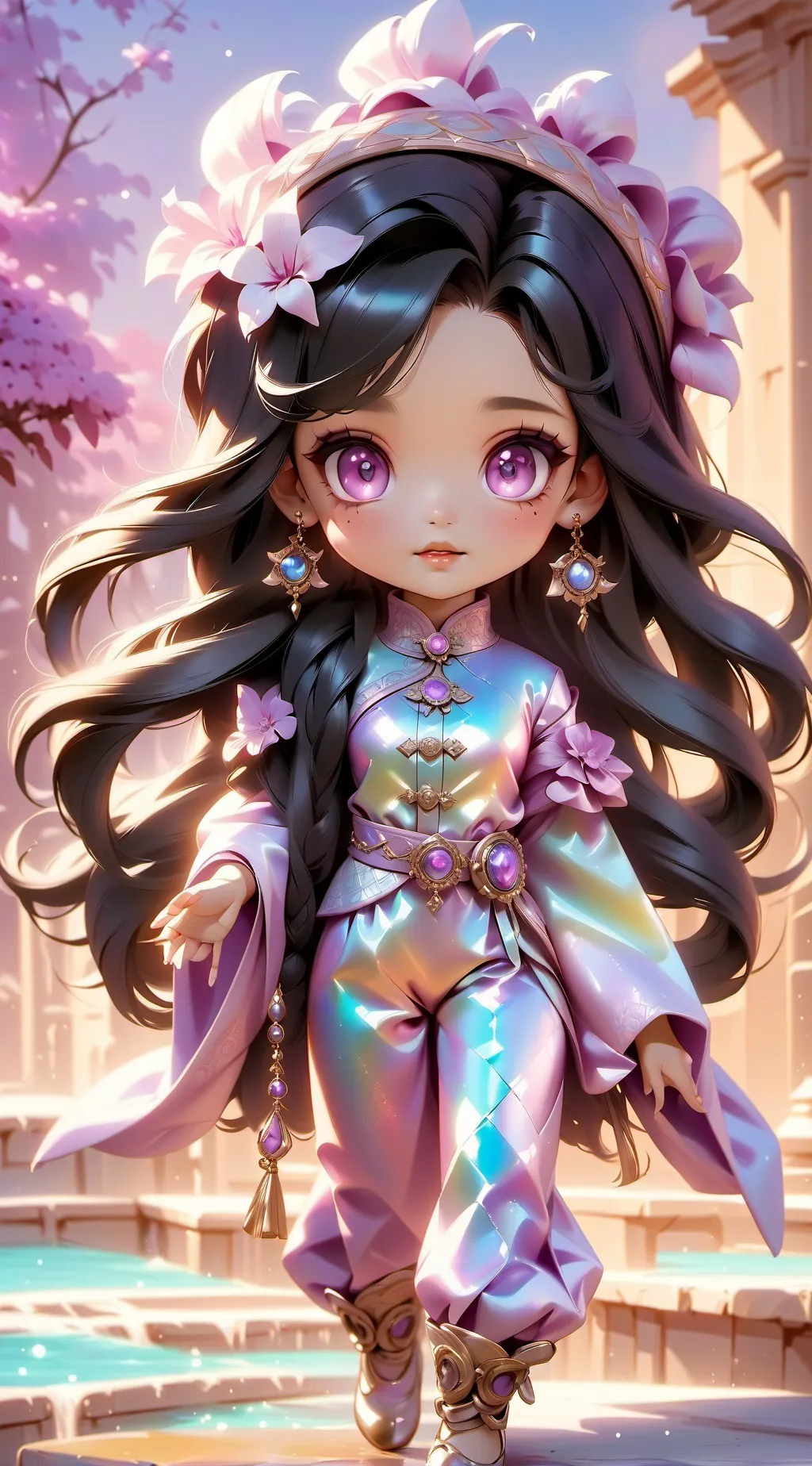 ai character: Mha doll background
