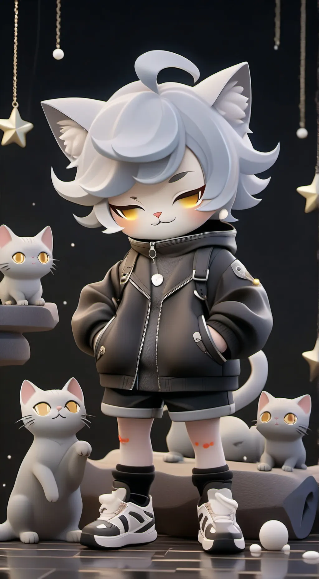 ai character: fat neko infection background