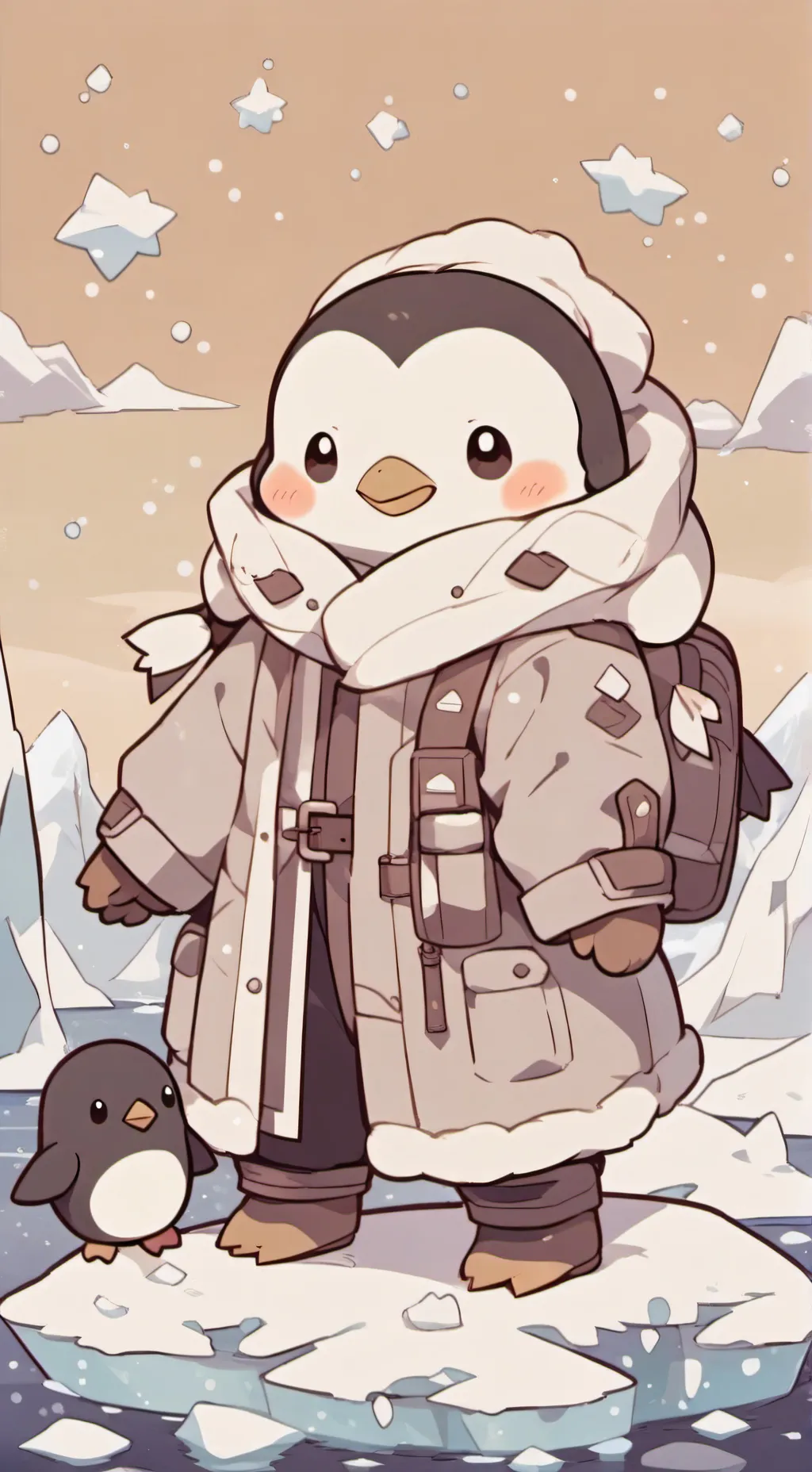 ai character: pingüinito background