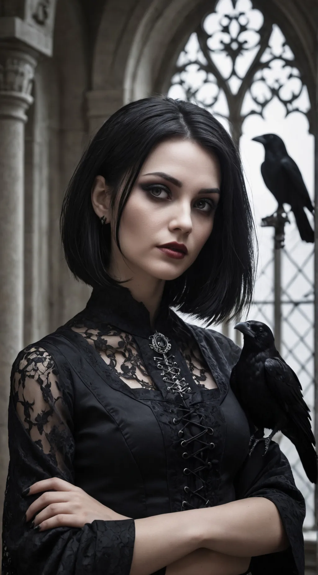 ai character: Wednesday Addams background