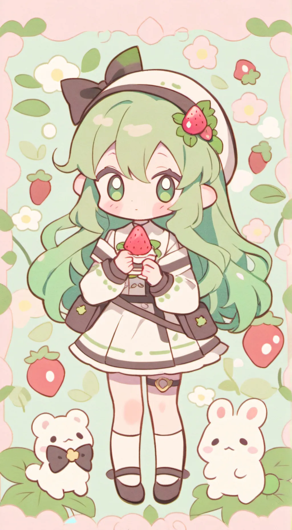 ai character: Fruit cake background