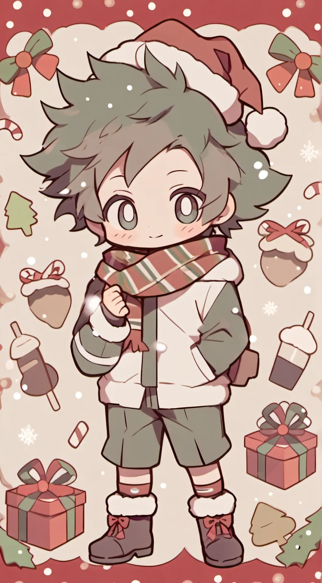 ai character: MHA Christmas 🎁🎄 background