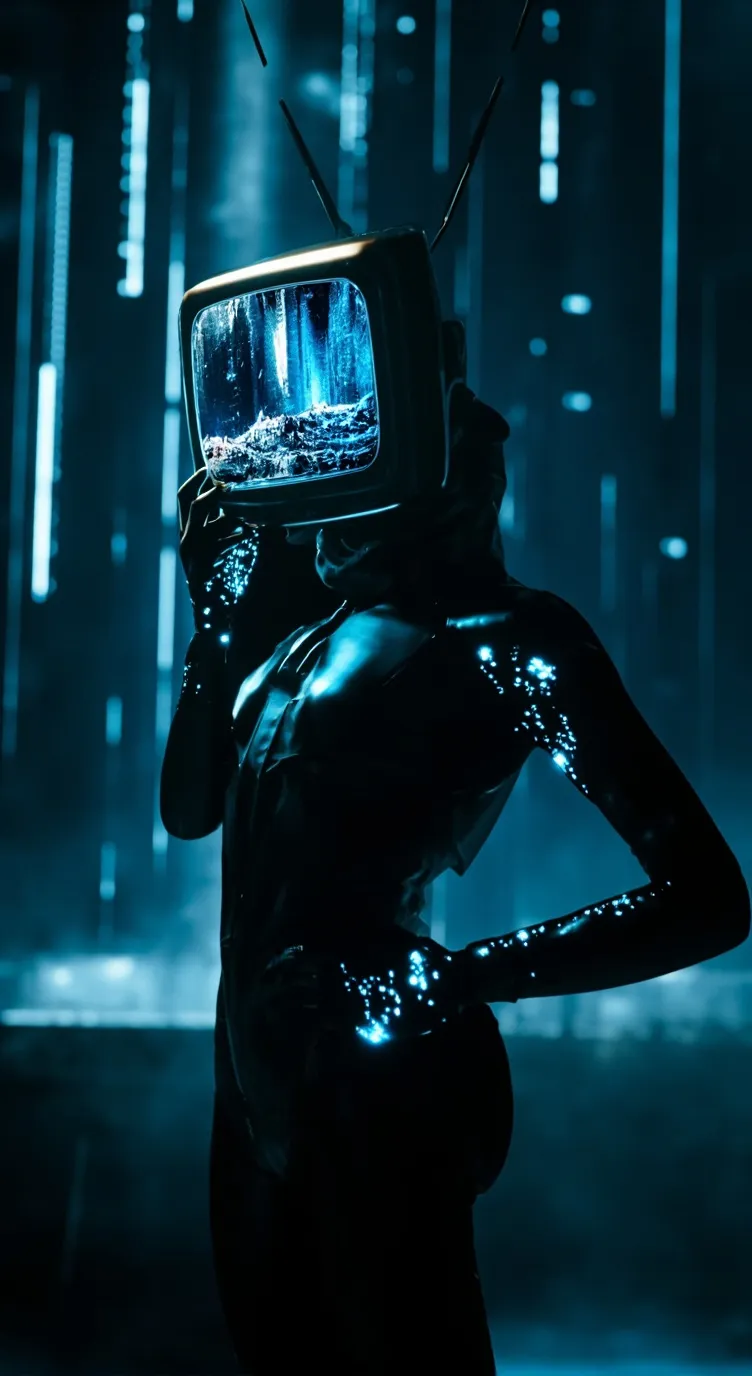 ai character: TV Woman background