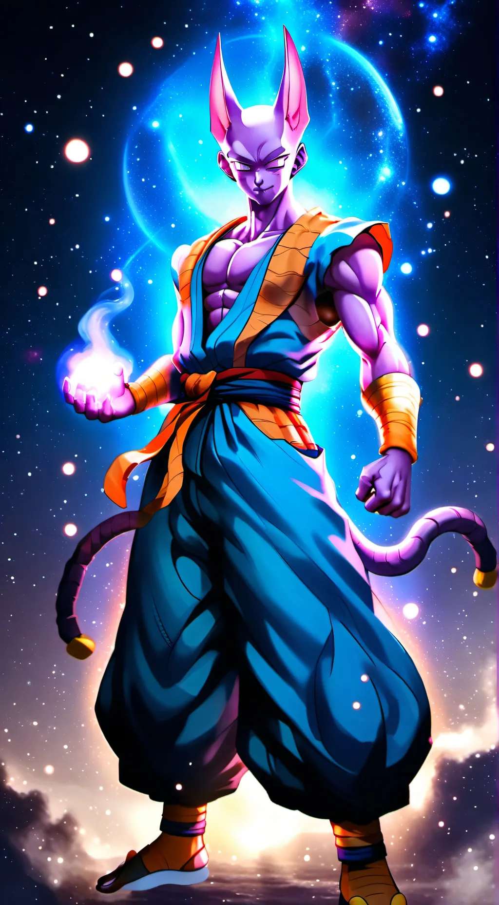 ai character: Beerus Fighter background