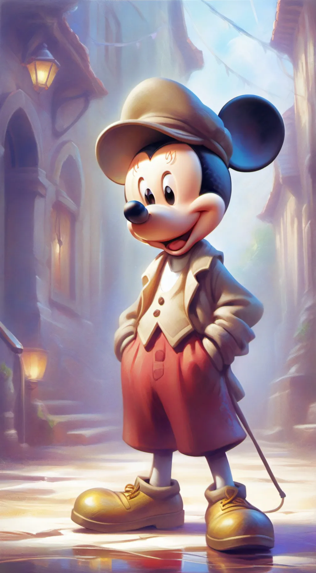 ai character: the Mickey mouse background