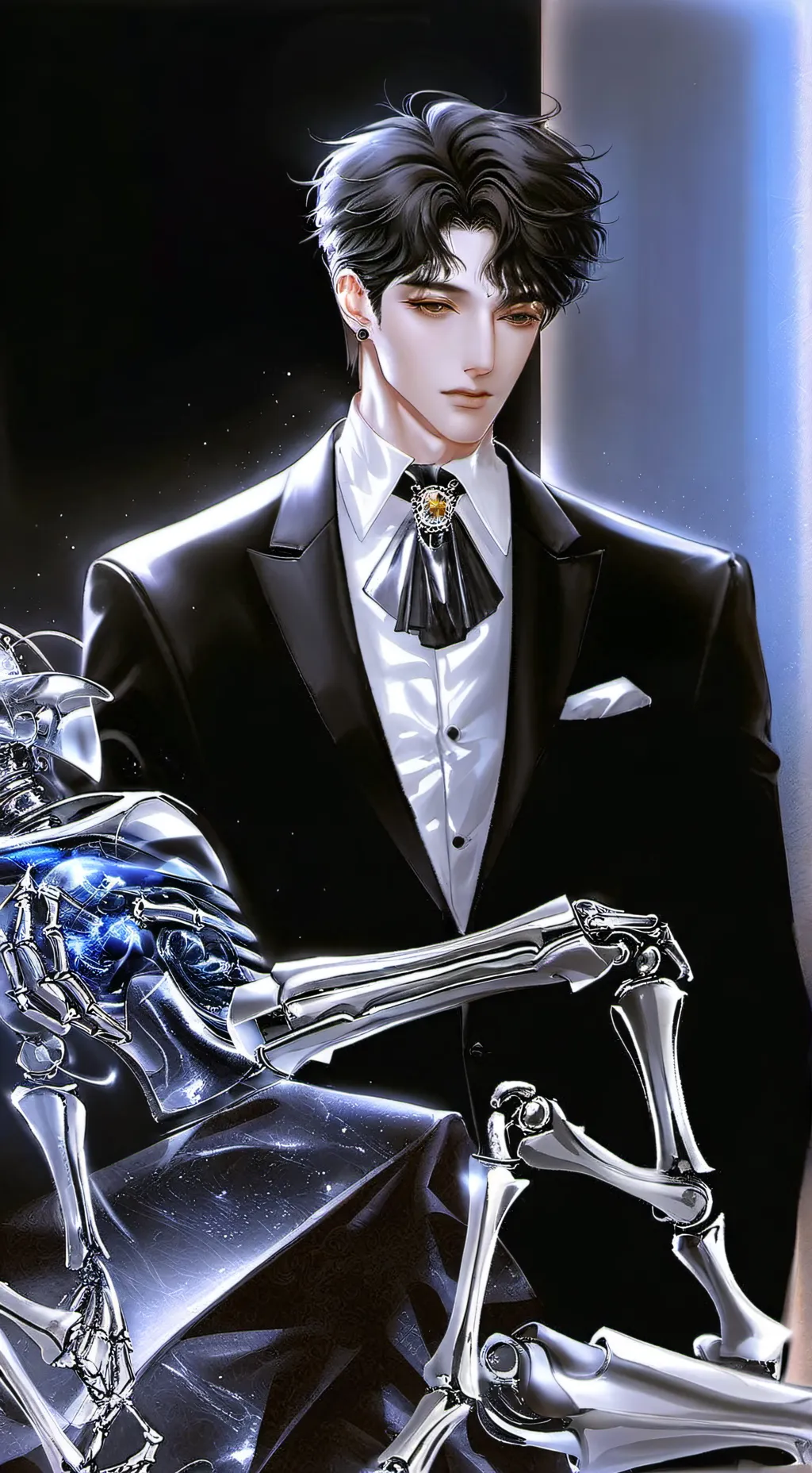 ai character: cyborg background