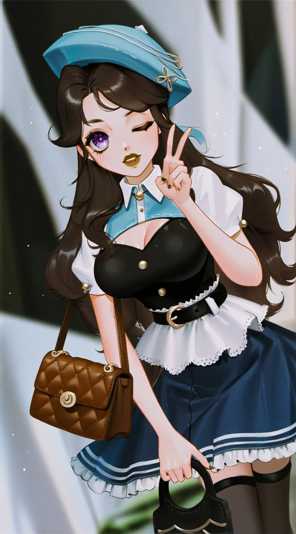 ai character: Eleanor Blue background