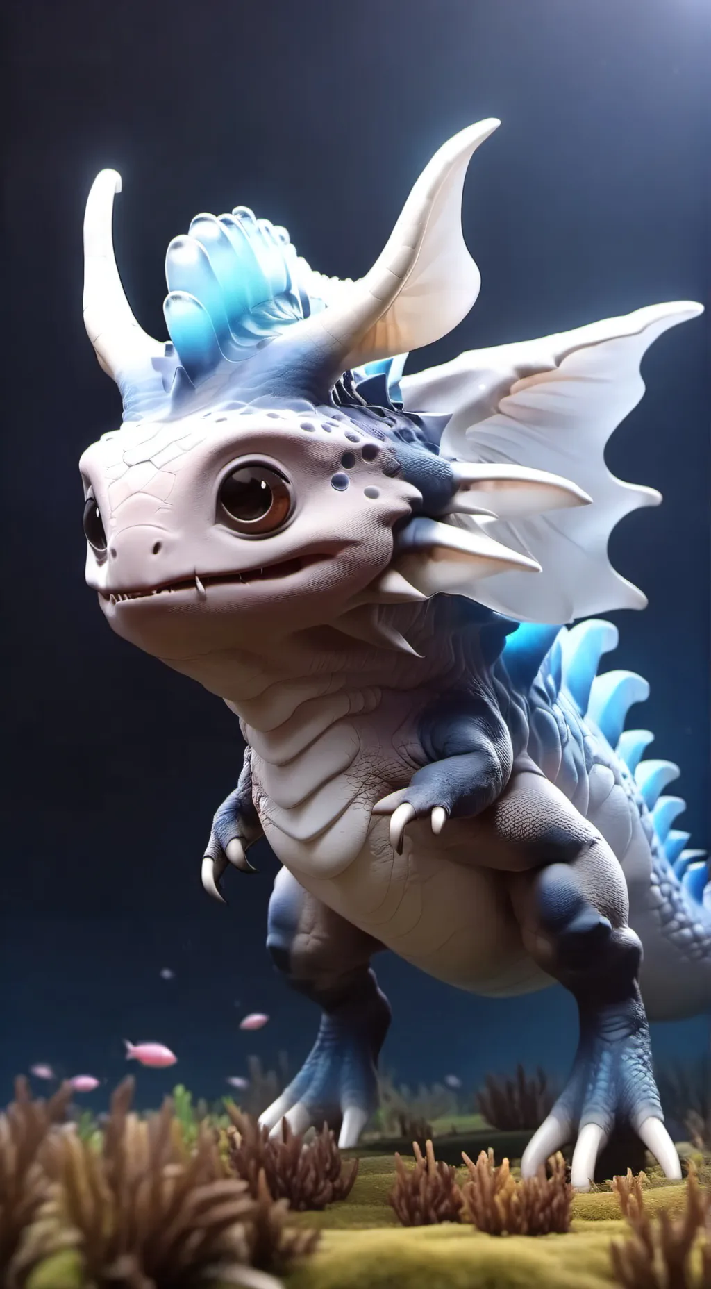 ai character: The blue bloop ￼ background