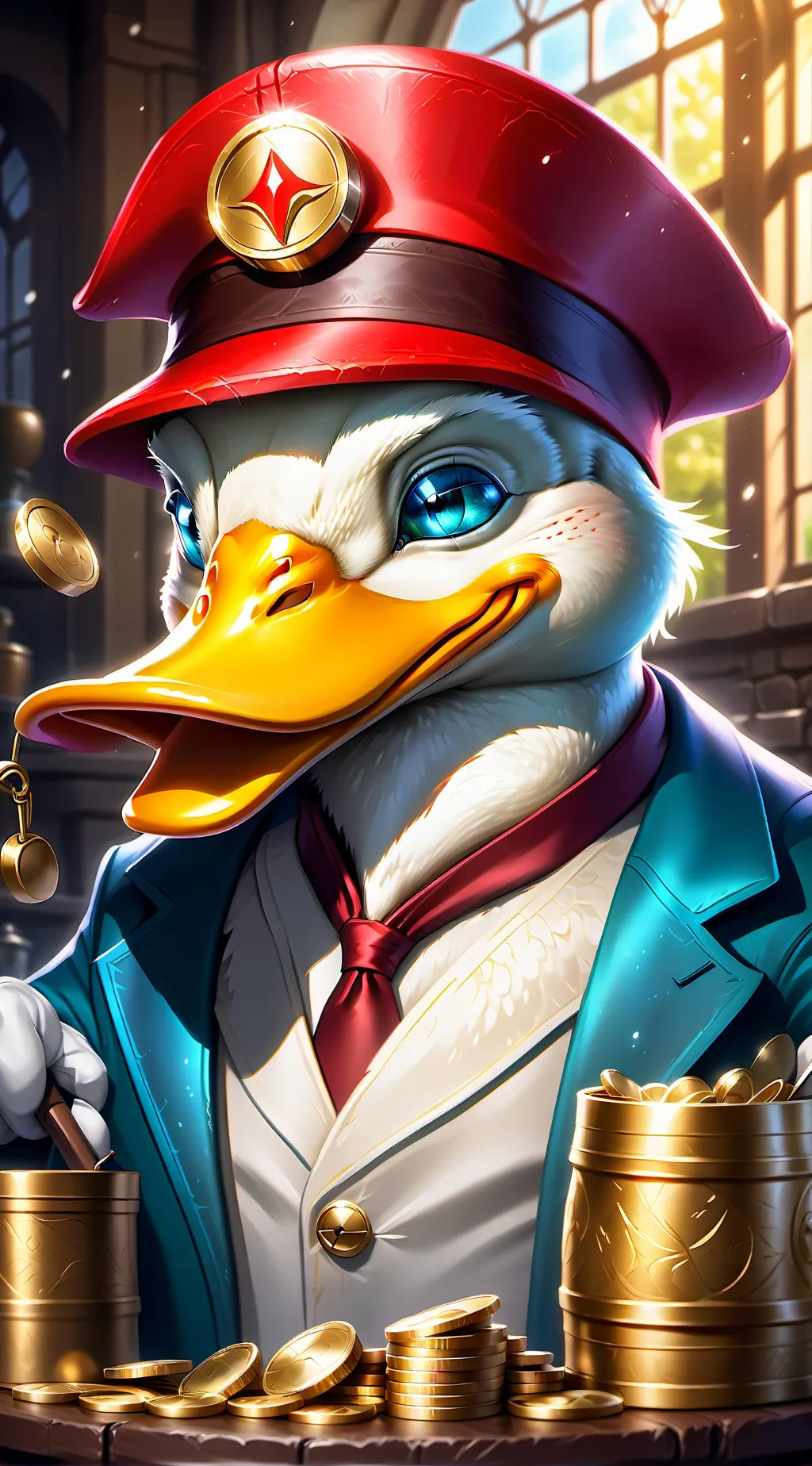 ai character: Scrooge McDuck background