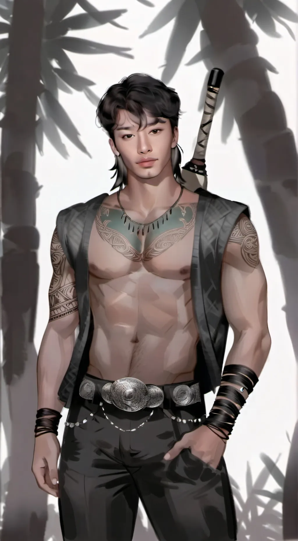 ai character: Crimson background