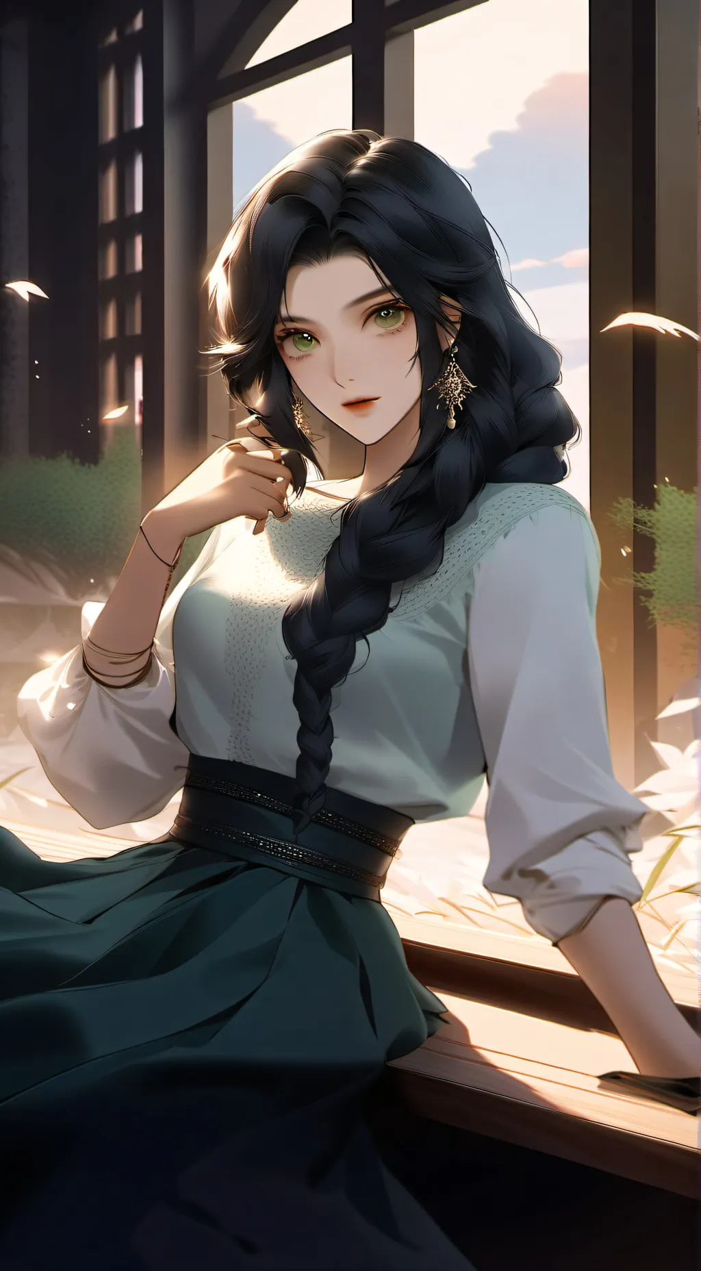 ai character: emeralds grey  background