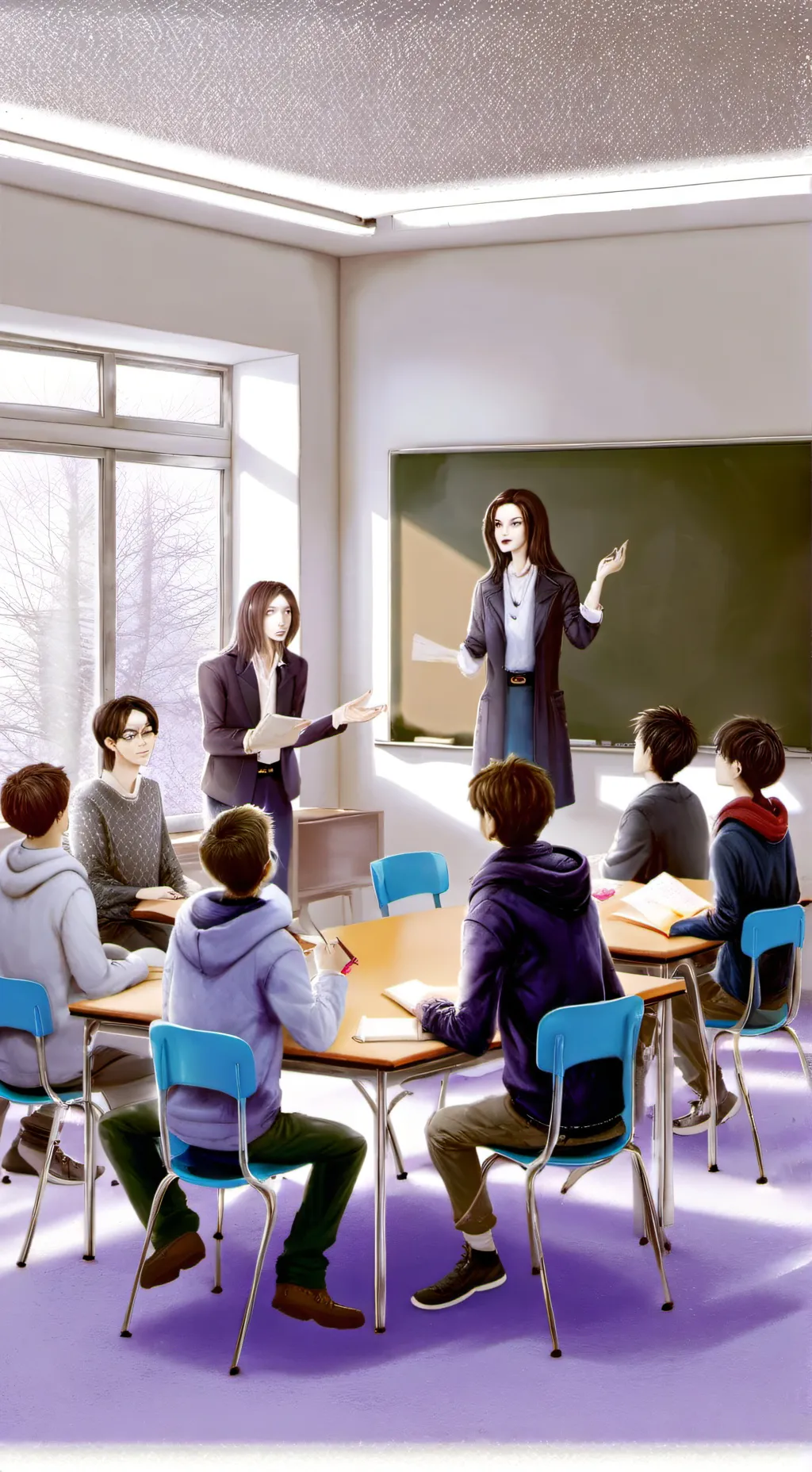 ai character: filipino classroom background