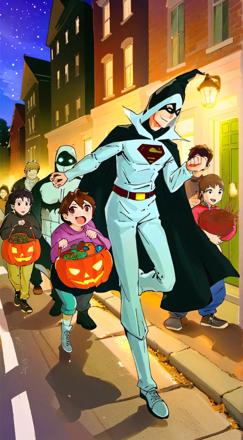 ai character: kpdh Halloween  background