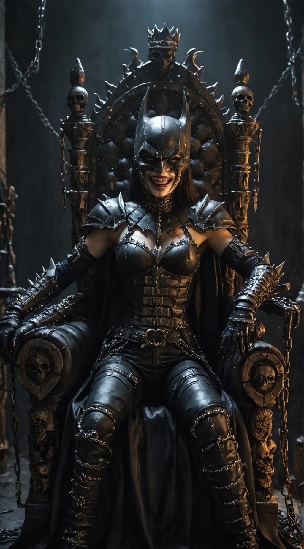 ai character: Batgirl who laughs background