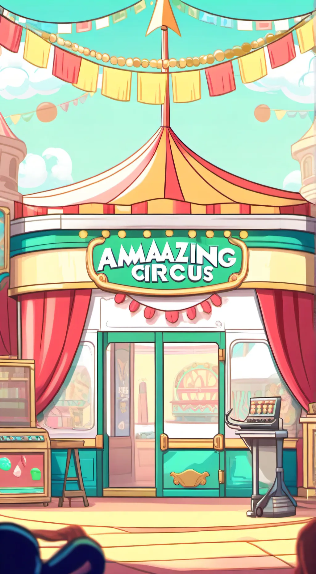ai character: Amazing circus 🇨🇵 background
